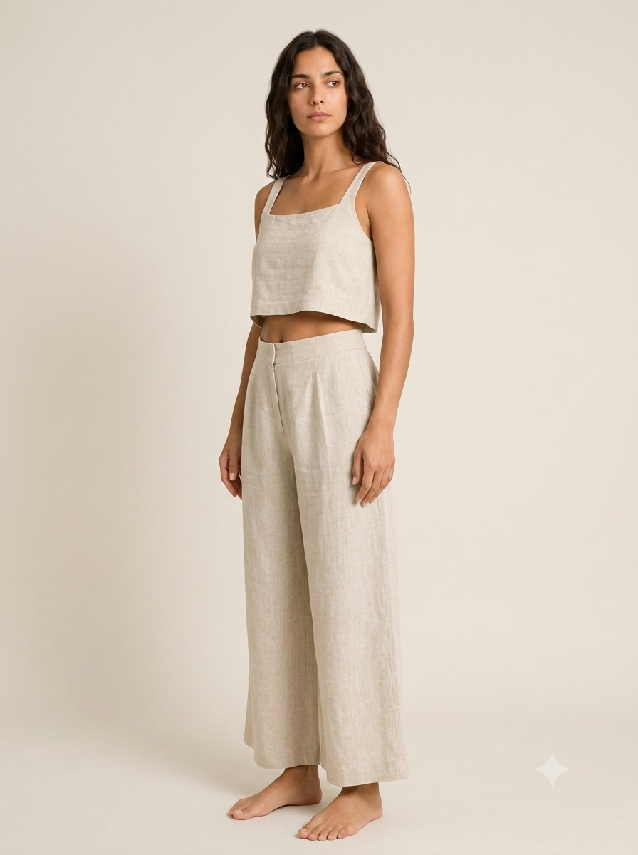 Ecru Linen Co-ord Set