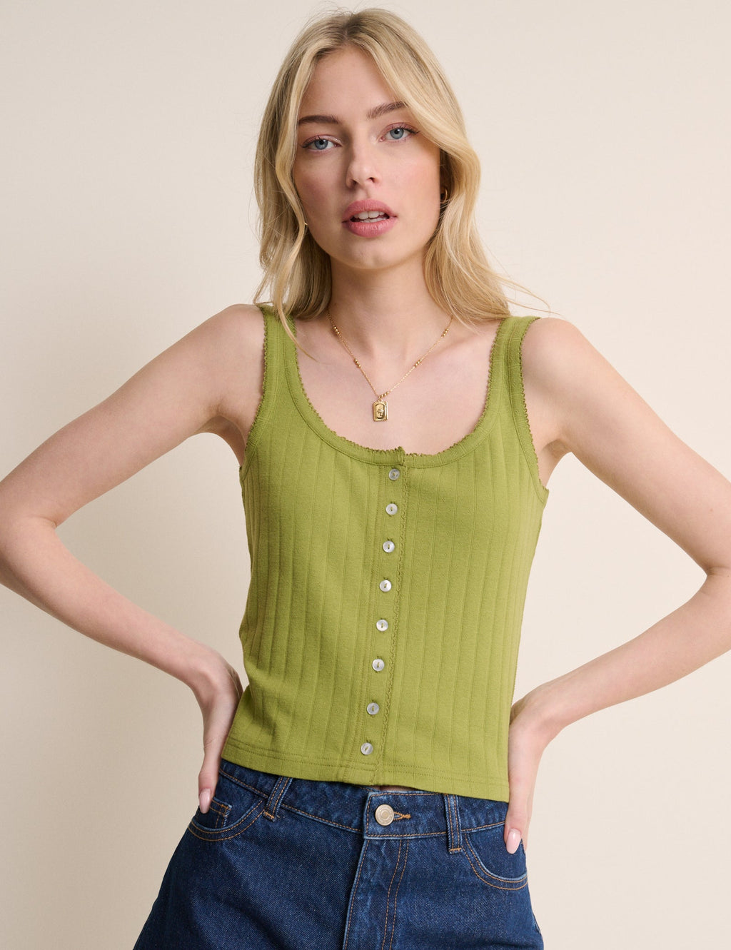 The Ink Pointelle Vest