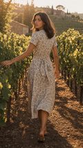 The Ditsy Floral Poplin Wrap Midi product image A