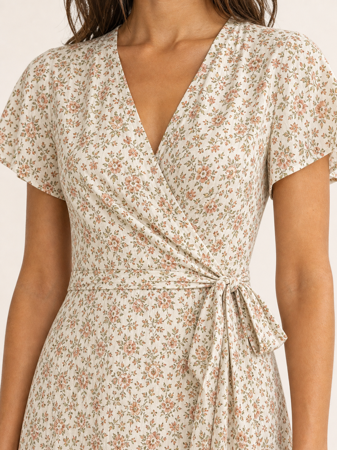 The Ditsy Floral Poplin Wrap Midi product image E