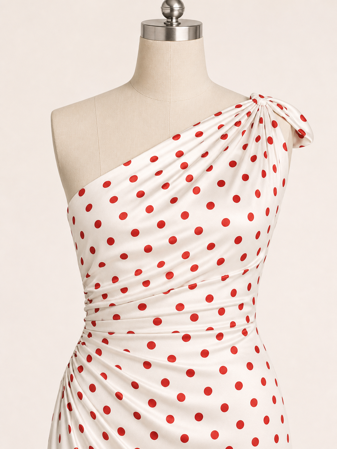 The Red Polka Dot Ruched Maxi product image E