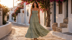 The Sage Linen Tiered Maxi product image C