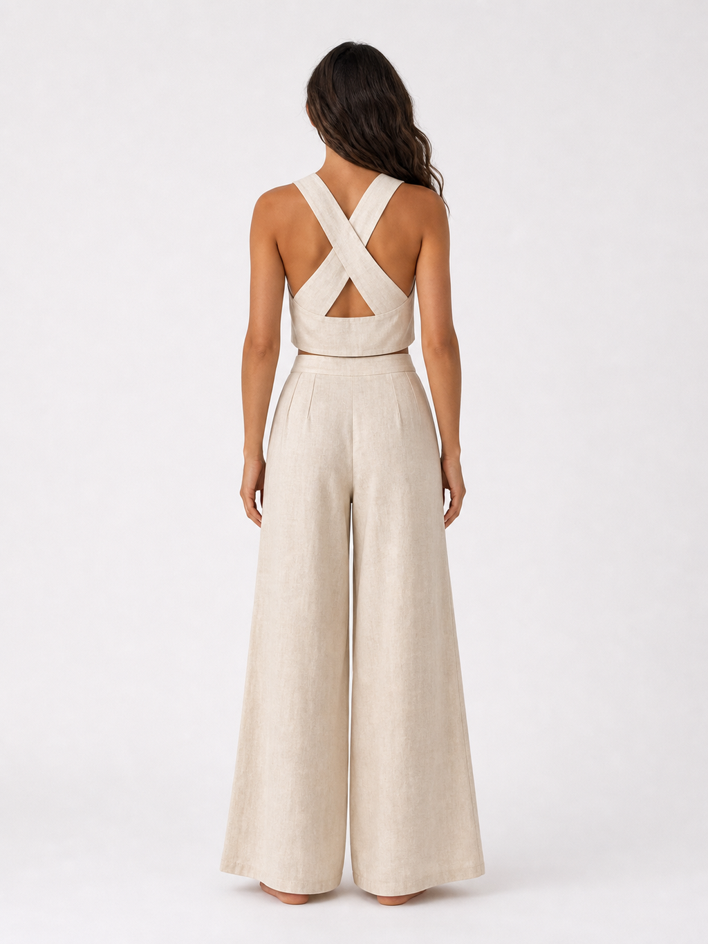 The Ecru Wide-Leg Linen Co-ord product image E