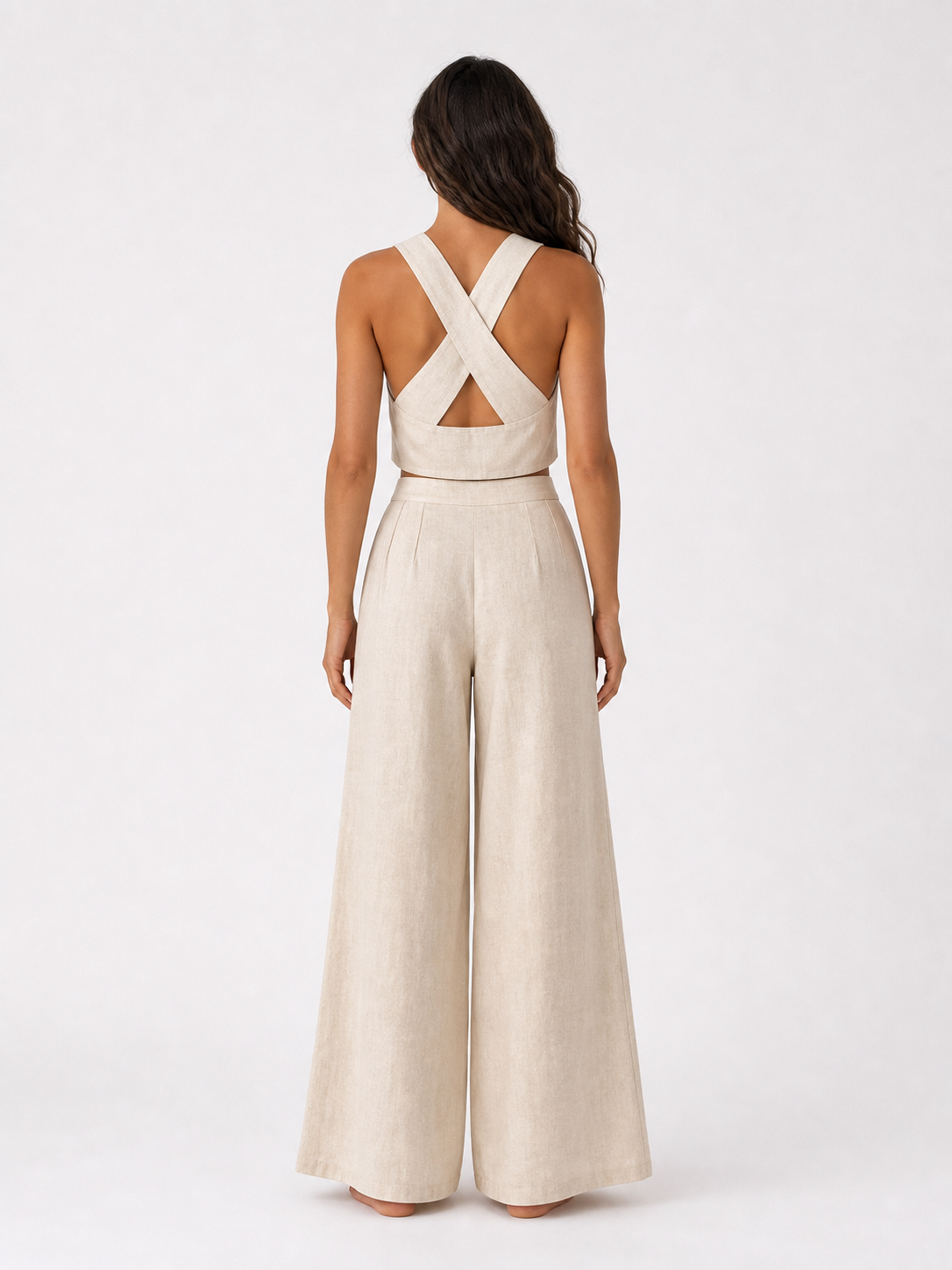 The Ecru Wide-Leg Linen Co-ord product image E