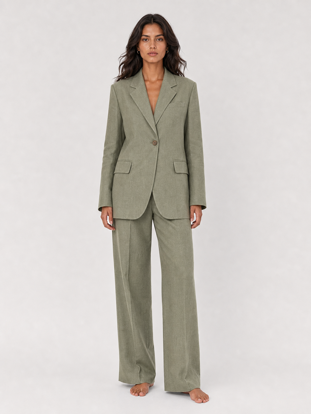 The Sage Linen Tailored Blazer Co-ord product image E