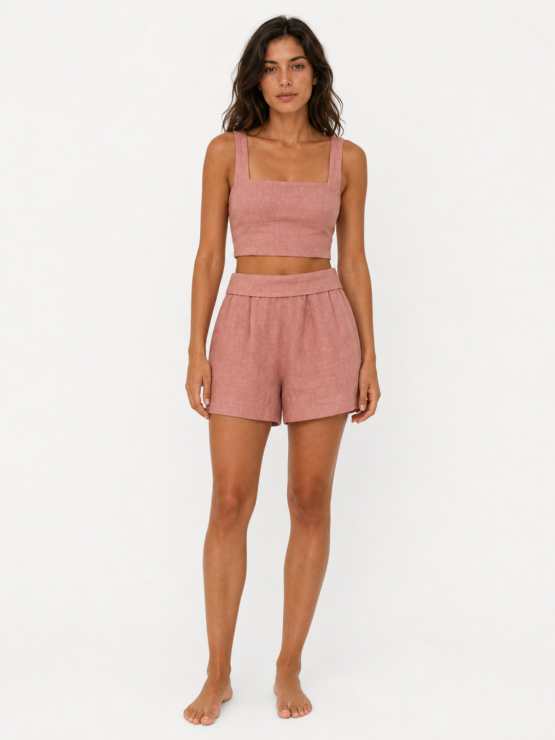 The Dusty Rose Linen Shorts Co-ord product image D