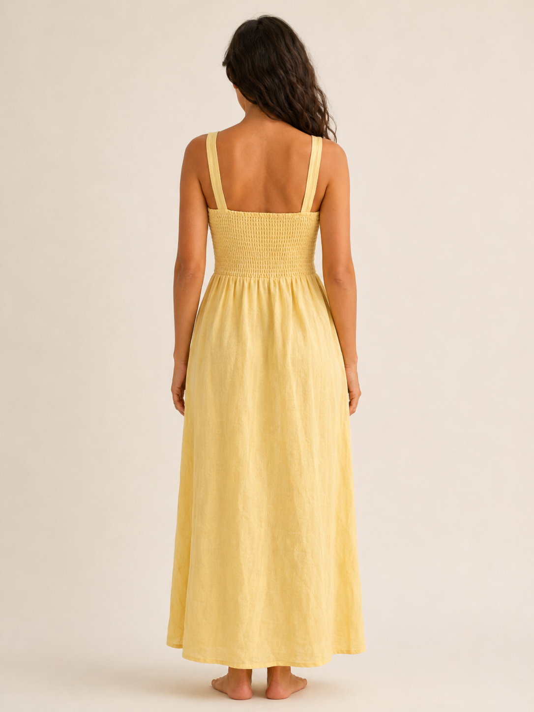 The Butter Linen Smocked Maxi secondary view