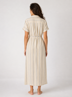 The Navy Stripe Shirt Maxi Dress secondary view