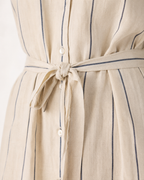 The Navy Stripe Shirt Maxi Dress stripe detail