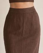 The Chocolate Bandeau Maxi Skirt Set skirt detail