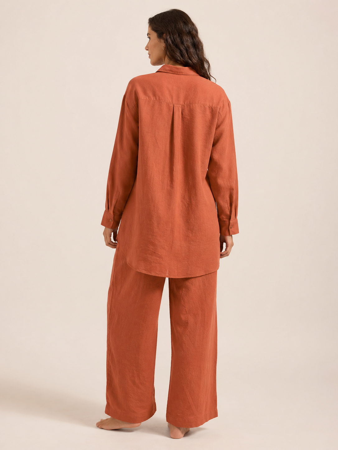The Terracotta Longline Shirt Set secondary view